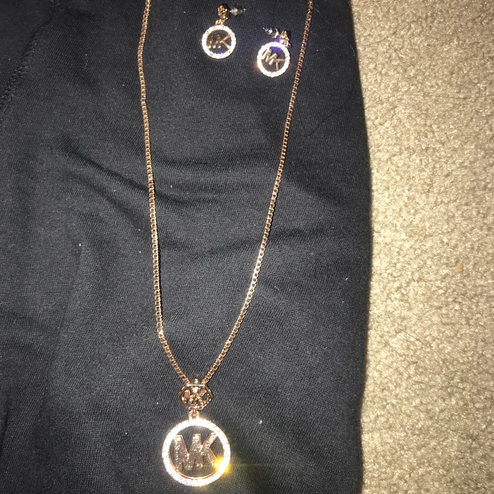 Michael kors necklace and earrings